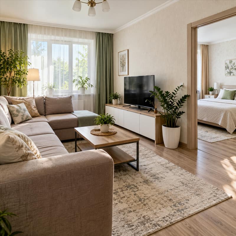 Двухкомнатная в центре — квартира в Ейске, Центр, 350 м до моря